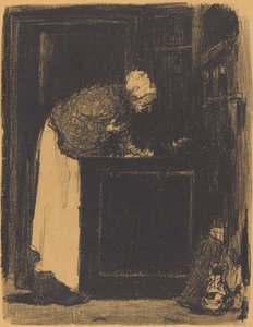 Anciana en una estufa (Vielle Femme au Fourneau) de Edouard Vuillard