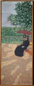 Parque en París: Mujer de negro