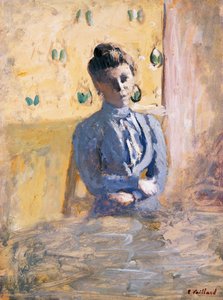 Mujer sentada de azul, c.1899 de Edouard Vuillard