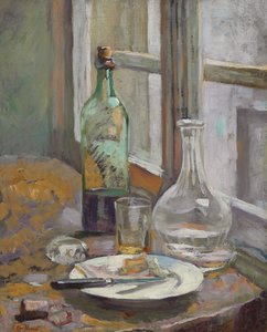 Naturaleza muerta con botella y jarra, c.1889-1890 de Edouard Vuillard
