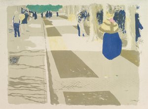 La avenida, de la serie Paisajes e interiores de Edouard Vuillard