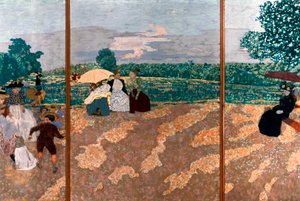 Los jardines públicos (detalle), 1894 de Edouard Vuillard