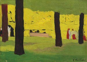 El banco rosa, c. 1890 de Edouard Vuillard