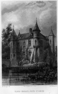Marisma de Clair (Clair-Marais o Clairmarais) cerca de Saint Omer, Pas-de-Calais, región de Nord-Pas-de-Calais, Francia. Grabado por Willmann en "La France ancienne et moderne" de Jean-Bernard Mary-Lafon
