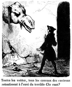 Ilustración para la novela "Le Diable amoureux" de Jacques Cazotte de Edouard de Beaumont