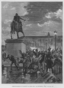 Dimostrazione Di Napoli La Sera Del 14 Dicembre 1847 (grabado) de Edouardo Matania