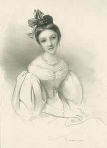 Retrato de Clara Wieck-Schumann 1819-1896, 1832 de Eduard Clemens Fechner