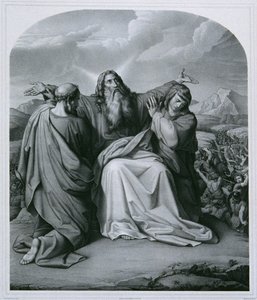 Moisés orando por la victoria de Eduard Friedrich Leybold