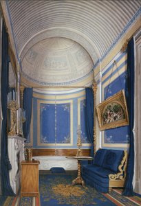 Interiores del Palacio de Invierno. El Baño de la Emperatriz María Alexandrovna, 1850s de Eduard Hau