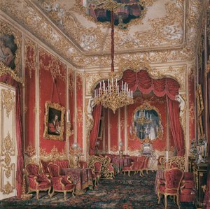 Interiores del Palacio de Invierno. El tocador de la Emperatriz María Alexandrovna, 1861 de Eduard Hau