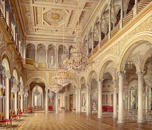 El Salón del Pabellón, El Pequeño Hermitage, 1864 de Eduard Hau