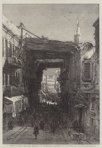 Una calle en El Cairo de Eduard Hildebrandt