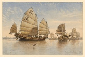 Junkas frente a Hong Kong