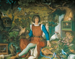 Retrato de Walther von der Vogelweide, de la saga de Tannhauser