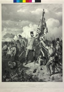 El príncipe Alejandro de Hesse k. k. teniente de mariscal de campo en la batalla del Mincio en Solferino el 24 de junio de 1859. de junio de 1859 de Eduard Kaiser