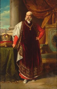 Retrato de Francisco José I de Austria como Gran Maestre del Toisón de Oro, 1891 de Eduard Lebiedzki