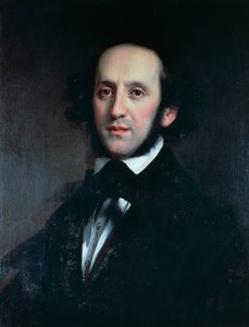 Retrato del compositor y director Felix Mendelssohn de Eduard Magnus