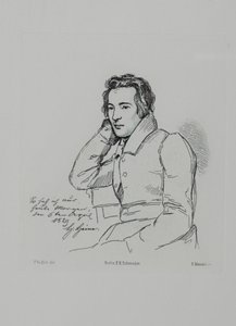 Retrato del poeta Heinrich Heine 1797-1856 después de Franz Kugler de 1829, 1854 de Eduard Mandel