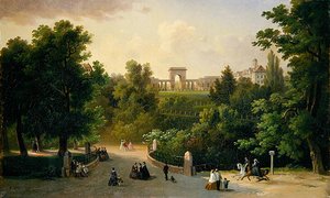 Vista desde los jardines de Karlsaue hacia Friedrichsplatz
