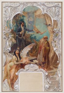 Prestidigitador (borrador para un mural en Varieté Ronacher, Viena) de Eduard Veith