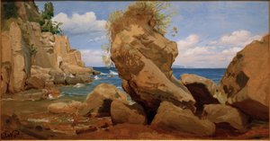 Paisaje costero cerca de Sorrento de Eduard Wilhelm Pose