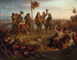El príncipe Eugenio envía un mensajero al emperador, informándole de su victoria de Eduard von Engerth