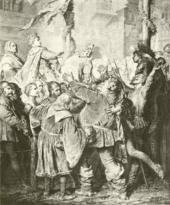 Enrique V rechaza a Falstaff de Eduard von Grutzner