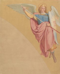 Arcángel dibujando una espada, 1825-86 de Eduard von Steinle