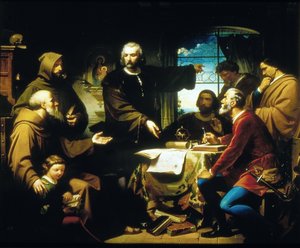 Cristóbal Colón en el convento de la Rábida de Eduardo Cano