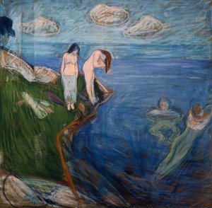 bañándose mujeres