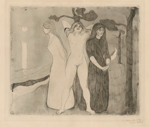 La Mujer II (Esfinge; la mujer en tres etapas) de Edvard Munch