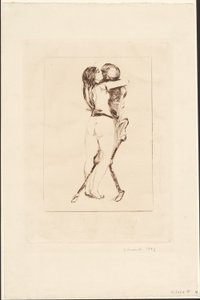 La muerte y la mujer de Edvard Munch