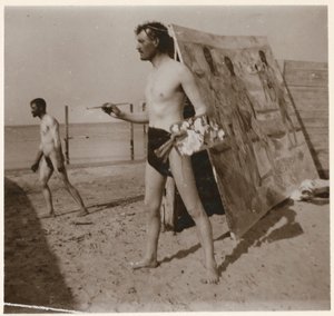 Edvard Munch en la playa de Warnemünde