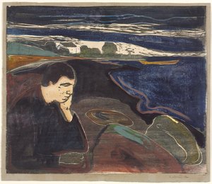 Atardecer, Melancolía I de Edvard Munch
