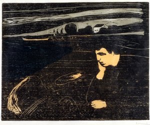 Tarde, Melancolía: En la playa de Edvard Munch