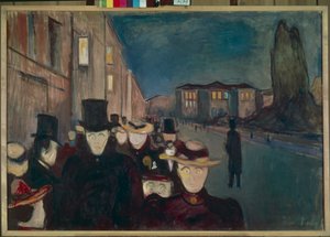 Tarde en Karl Johan de Edvard Munch