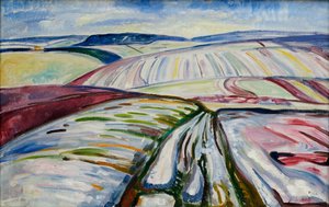 Campo nevado de Edvard Munch