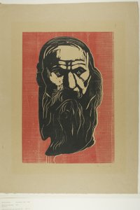Cabeza de un Hombre Viejo con Barba de Edvard Munch