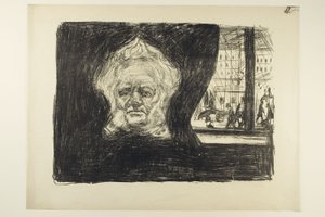 Henrik Ibsen en el Grand Café de Edvard Munch
