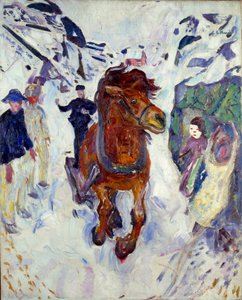 Caballo al galope de Edvard Munch