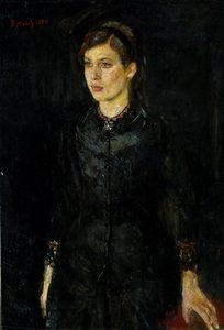 Inger Munch en negro de Edvard Munch