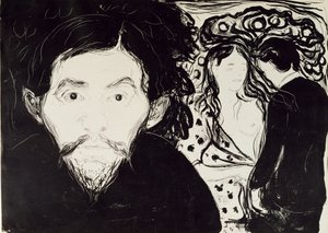 Celos, 1896 de Edvard Munch