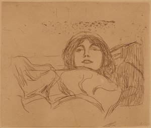 Joven mujer. 1896 de Edvard Munch