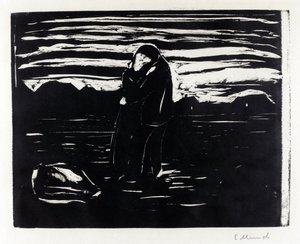 El beso en el campo de Edvard Munch