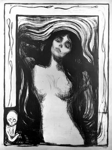 Madonna, litografía de Edvard Munch dedicada al Dr. Bucher de Edvard Munch