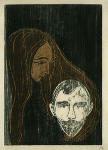 Cabeza de hombre con pelo de mujer de Edvard Munch