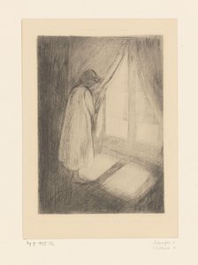 Chica en camisón junto a una ventana
Chica en una ventana (título original)
