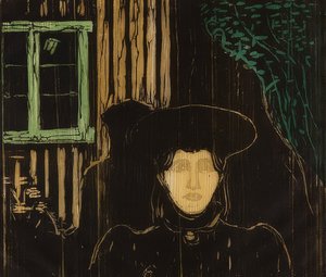 Luz de luna. 1896 de Edvard Munch