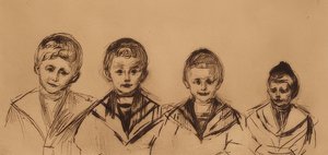 Retrato de los cuatro niños Linde de Edvard Munch