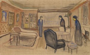 Escena de "Espectros" de Ibsen, 1906 de Edvard Munch